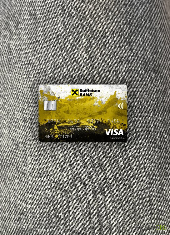 Roumanie Raiffeisen banque visa carte classique photolook avant
